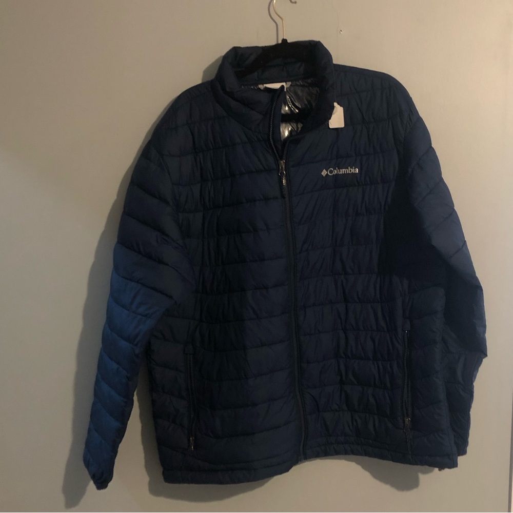 Columbia men’s blue Omni heat puffer winter jacket size XL